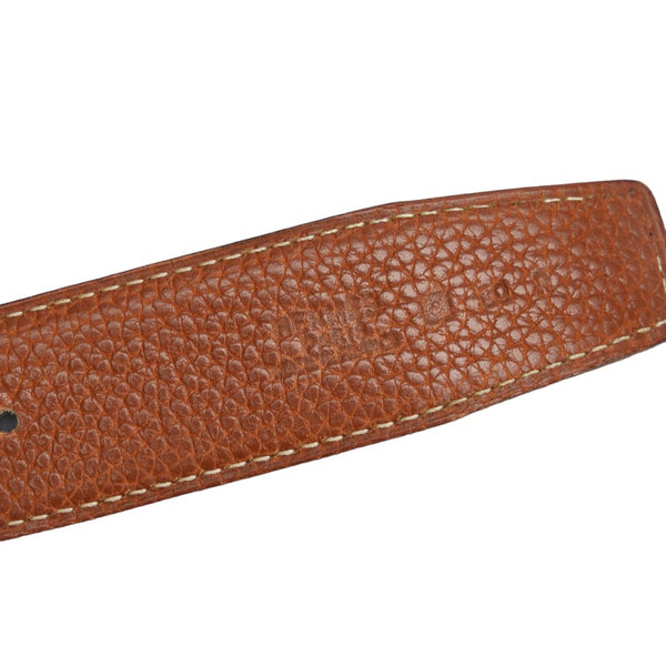 エルメス コンスタンス H リバーシブル ベルト ブラウン ブラック ゴールド レザー レディース HERMES 【中古】