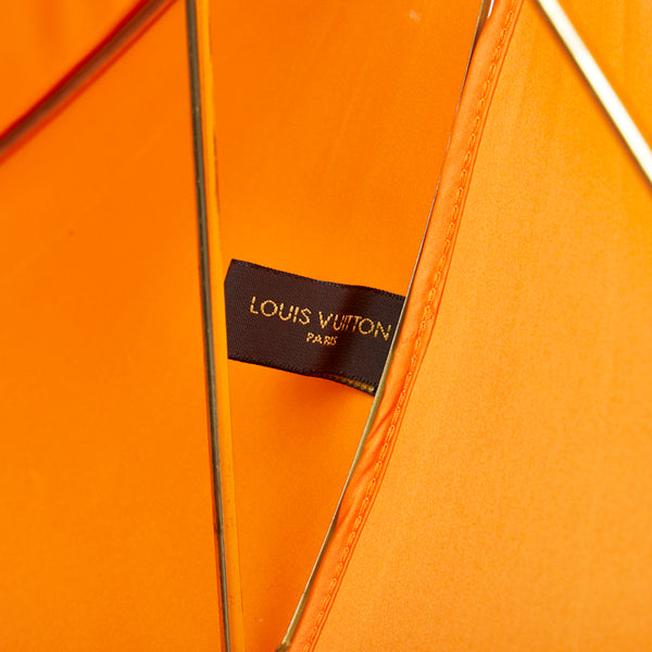 ルイ ヴィトン モノグラム パラプルュイ アルクアンシエル 長傘 日傘 オレンジ ポリエステル レザー レディース LOUIS VUITTON 【中古】