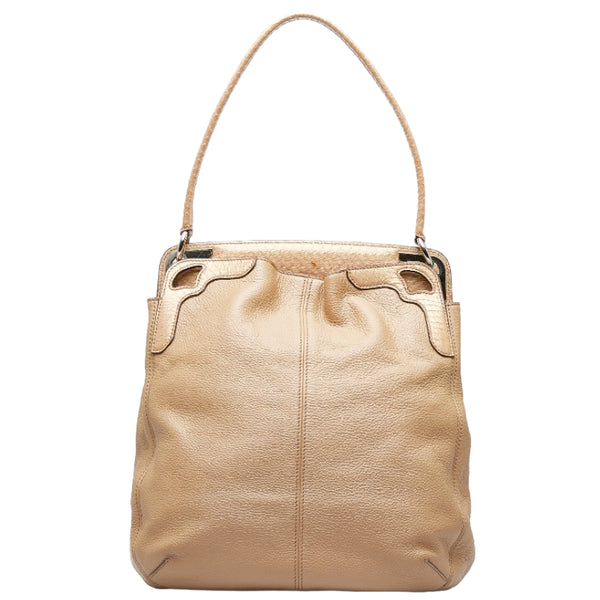 カルティエ マルチェロ ワンショルダーバッグ ハンドバッグ ベージュ レザー レディース CARTIER 【中古】