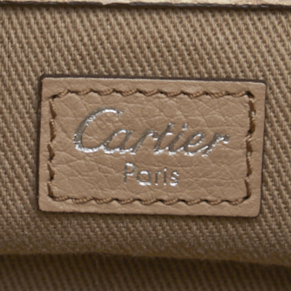 カルティエ マルチェロ ワンショルダーバッグ ハンドバッグ ベージュ レザー レディース CARTIER 【中古】