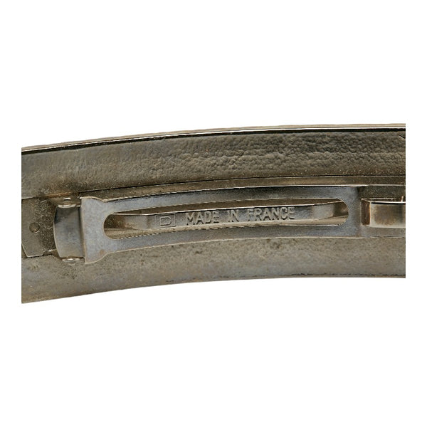 シャネル ココマーク マトラッセ バレッタ 96P シルバー メタル レディース CHANEL 【中古】