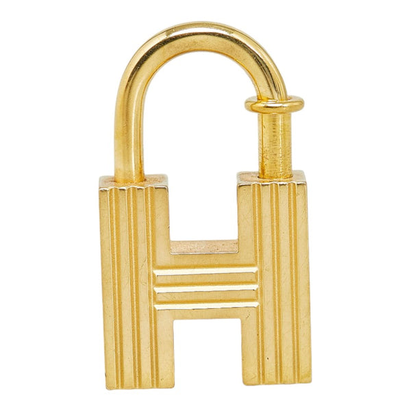 エルメス H 新世紀の第一歩 2000年限定 カデナ パドロック 南京錠 ゴールド メッキ レディース HERMES 【中古】