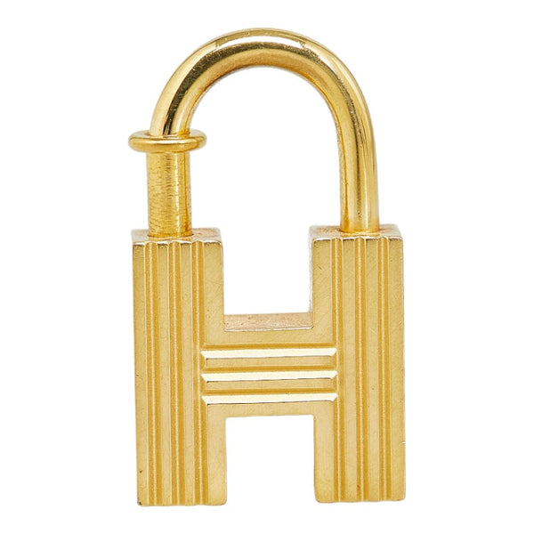 エルメス H 新世紀の第一歩 2000年限定 カデナ パドロック 南京錠 ゴールド メッキ レディース HERMES 【中古】