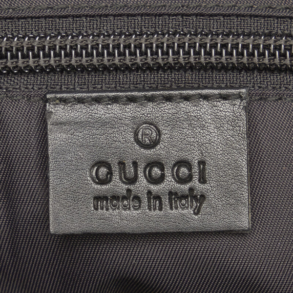 グッチ グッチシマ  斜め掛け ショルダーバッグ 161822 ブラック キャンバス レザー レディース GUCCI 【中古】