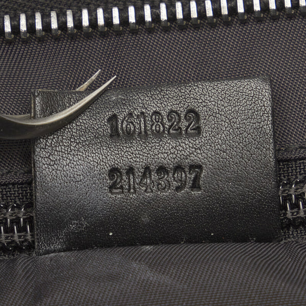 グッチ グッチシマ  斜め掛け ショルダーバッグ 161822 ブラック キャンバス レザー レディース GUCCI 【中古】