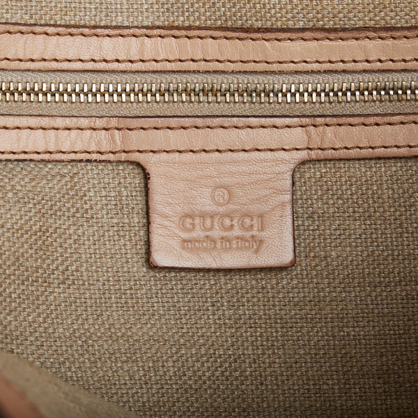 グッチ ハスラービット フローラ ハンドバッグ ショルダーバッグ 137385 ベージュ マルチカラー キャンバス レザー レディース GUCCI 【中古】