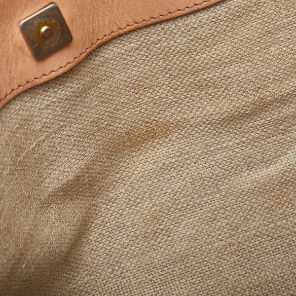 グッチ ハスラービット フローラ ハンドバッグ ショルダーバッグ 137385 ベージュ マルチカラー キャンバス レザー レディース GUCCI 【中古】