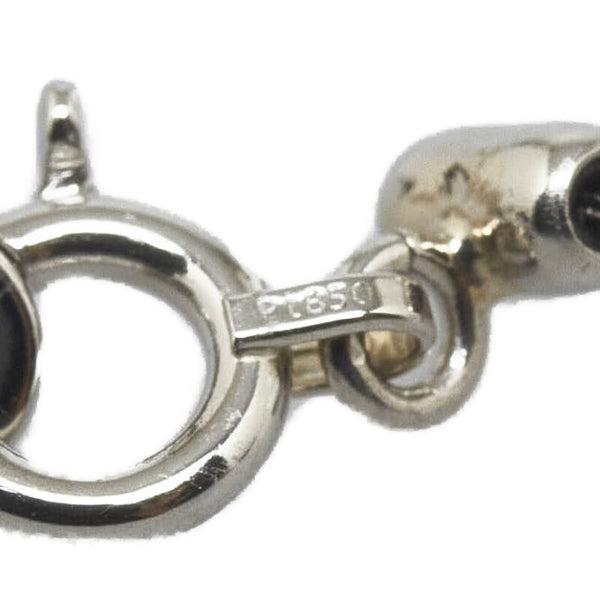 Pt900 プラチナ Pt850 プラチナ エメラルド0.51mm ダイヤ0.04ct ネックレス レディース 【中古】