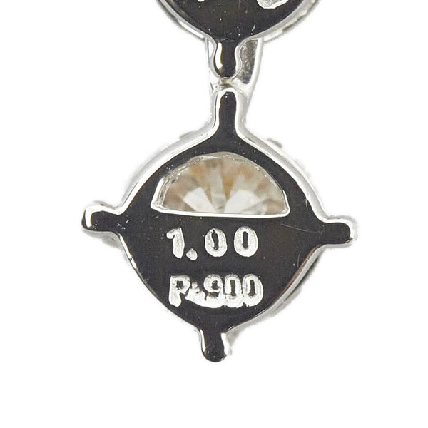 Pt900 プラチナ Pt850 プラチナ ダイヤ1.00ct ネックレス レディース 【中古】