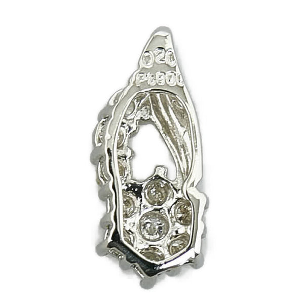 Pt900 プラチナ ダイヤ0.20ct ペンダントトップ レディース 【中古】