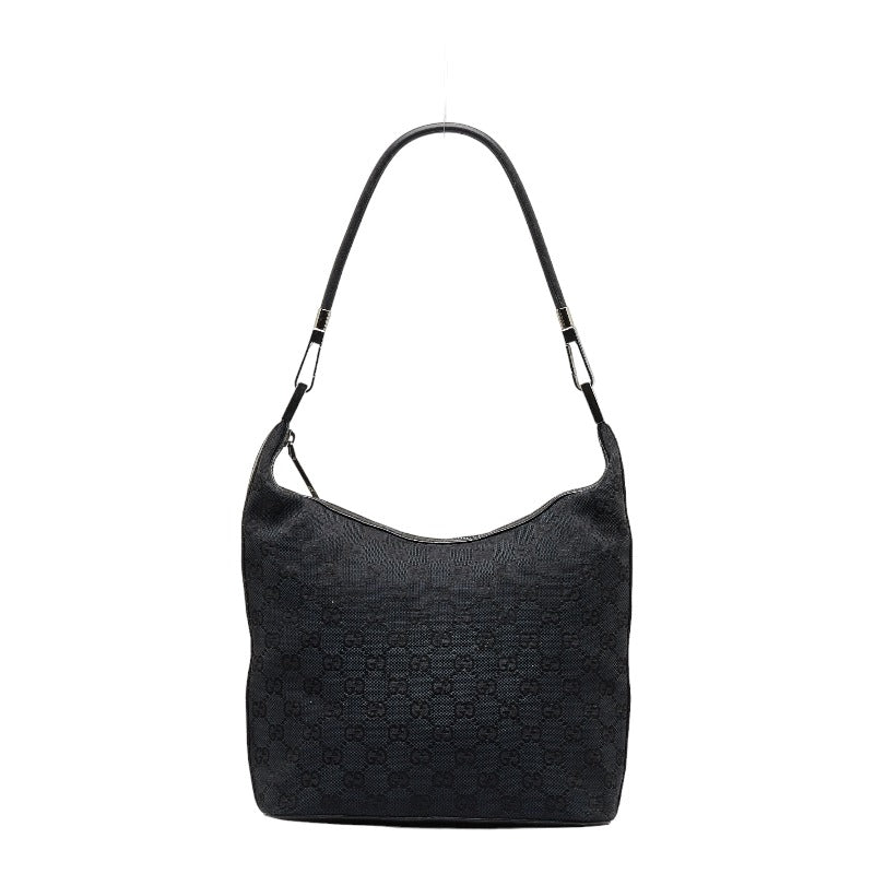 グッチ GGキャンバス ショルダーバッグ ワンショルダーバッグ 001 3814 ブラック キャンバス レザー レディース GUCCI 【中古】