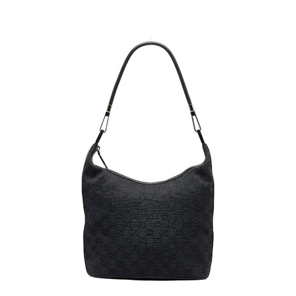 グッチ GGキャンバス ショルダーバッグ ワンショルダーバッグ 001 3814 ブラック キャンバス レザー レディース GUCCI 【中古】