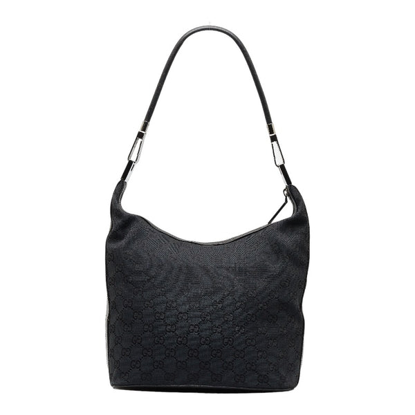 グッチ GGキャンバス ショルダーバッグ ワンショルダーバッグ 001 3814 ブラック キャンバス レザー レディース GUCCI 【中古】