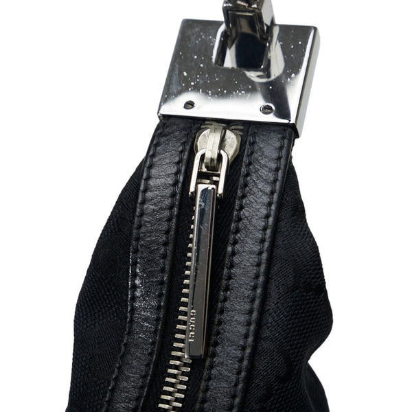 グッチ GGキャンバス ショルダーバッグ ワンショルダーバッグ 001 3814 ブラック キャンバス レザー レディース GUCCI 【中古】