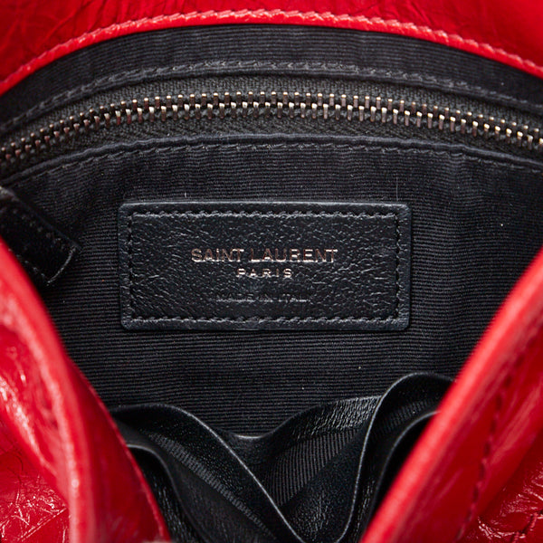 サンローラン YSL ニキ 斜め掛け チェーンショルダーバッグ 583103 レッド レザー レディース SAINT LAURENT 【中古】