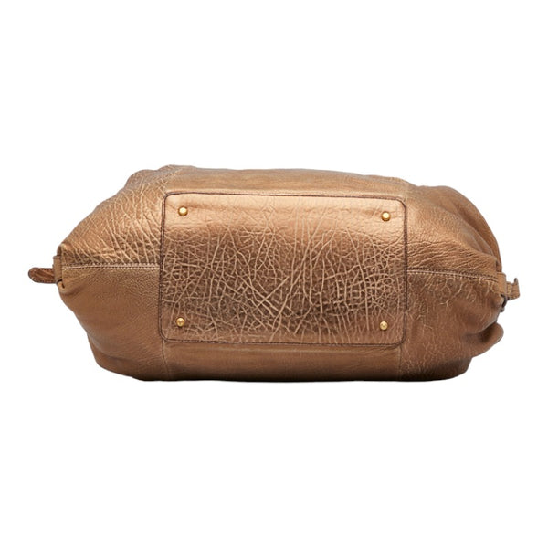 サルヴァトーレフェラガモ ガンチーニ ハンドバッグ ワンショルダーバッグ シャンパンゴールド レザー レディース Salvatore Ferragamo 【中古】