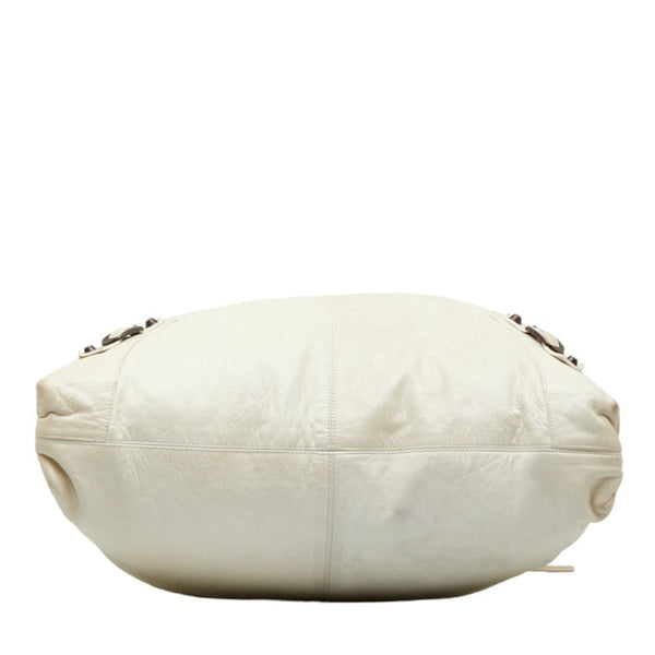 バレンシアガ クラシック ハンドバッグ トートバッグ 173036 ベージュ レザー レディース BALENCIAGA 【中古】