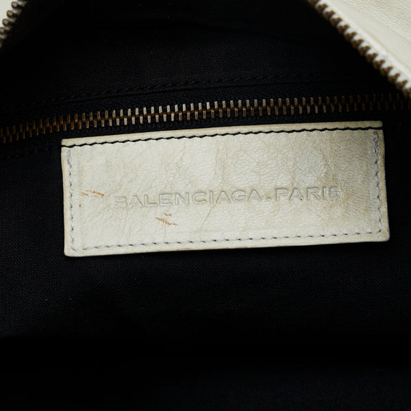 バレンシアガ クラシック ハンドバッグ トートバッグ 173036 ベージュ レザー レディース BALENCIAGA 【中古】
