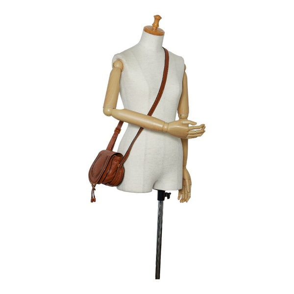 クロエ マーシー 斜め掛け ショルダーバッグ スモールクロスボディバッグ ブラウン レザー レディース Chloe 【中古】