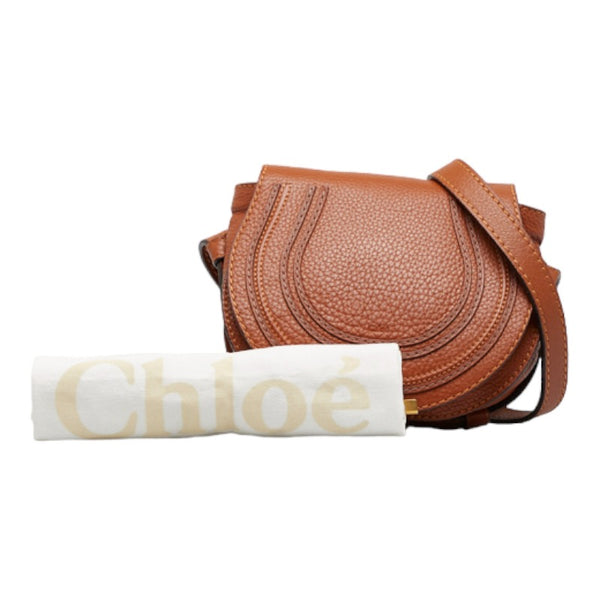 クロエ マーシー 斜め掛け ショルダーバッグ スモールクロスボディバッグ ブラウン レザー レディース Chloe 【中古】