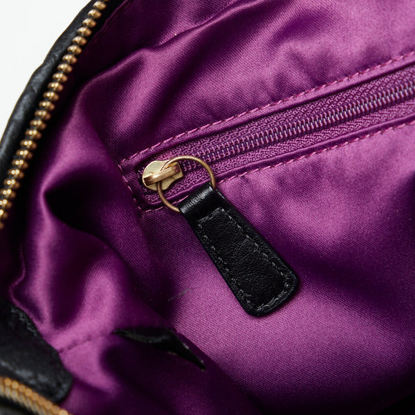 コーチ マディソン ギャザード サッチェル ハンドバッグ ショルダーバッグ 2WAY 15942 ブラック レザー レディース COACH 【中古】