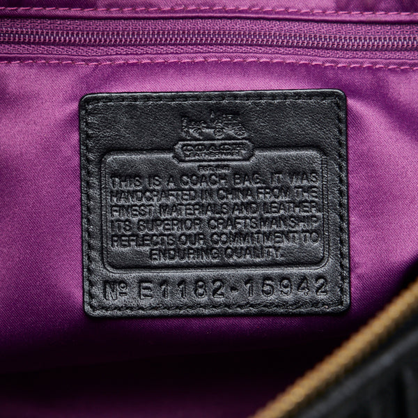 コーチ マディソン ギャザード サッチェル ハンドバッグ ショルダーバッグ 2WAY 15942 ブラック レザー レディース COACH 【中古】