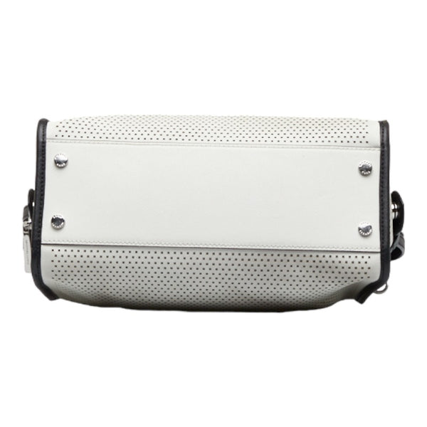 マイケルコース ハンドバッグ ショルダーバッグ 2WAY ホワイト ブラック レザー レディース Michael Kors 【中古】