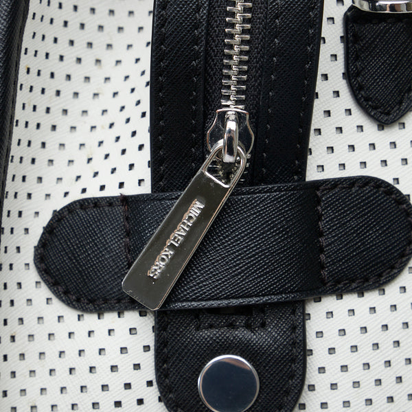 マイケルコース ハンドバッグ ショルダーバッグ 2WAY ホワイト ブラック レザー レディース Michael Kors 【中古】