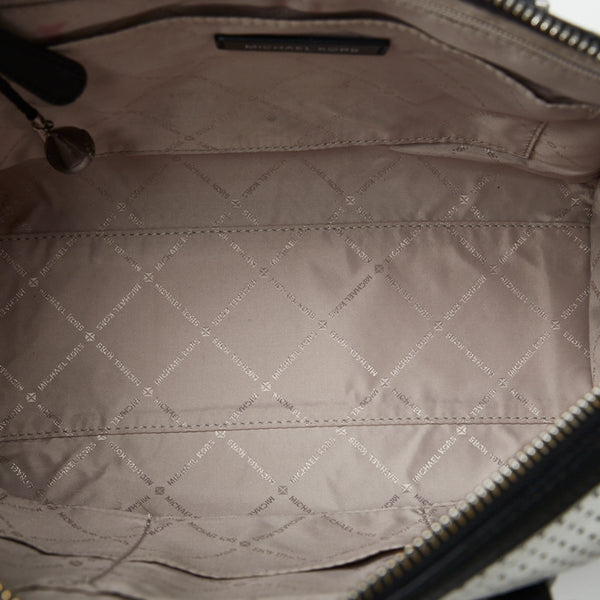 マイケルコース ハンドバッグ ショルダーバッグ 2WAY ホワイト ブラック レザー レディース Michael Kors 【中古】