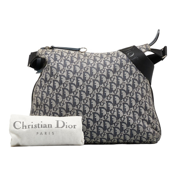 ディオール トロッター 斜め掛け ショルダーバッグ  ネイビー ブルー キャンバス レディース Dior 【中古】