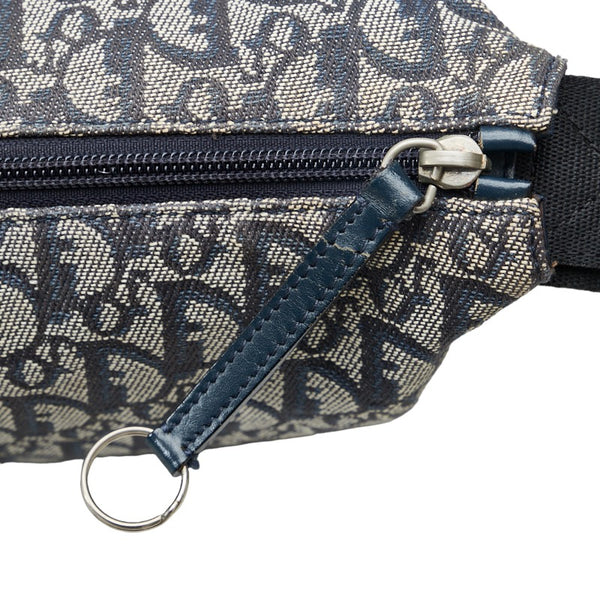 ディオール トロッター 斜め掛け ショルダーバッグ  ネイビー ブルー キャンバス レディース Dior 【中古】