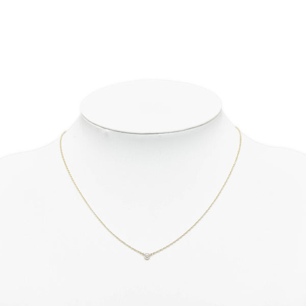 ティファニー バイザヤード 1Pダイヤ ネックレス K18YG イエローゴールド レディース TIFFANY&Co. 【中古】