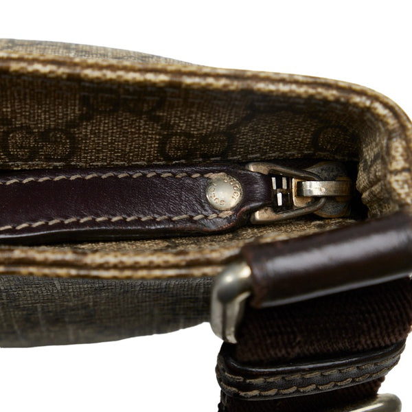 グッチ GGスプリーム 斜め掛け ショルダーバッグ 201538 ベージュ ブラウン PVC キャンバス レディース GUCCI 【中古】