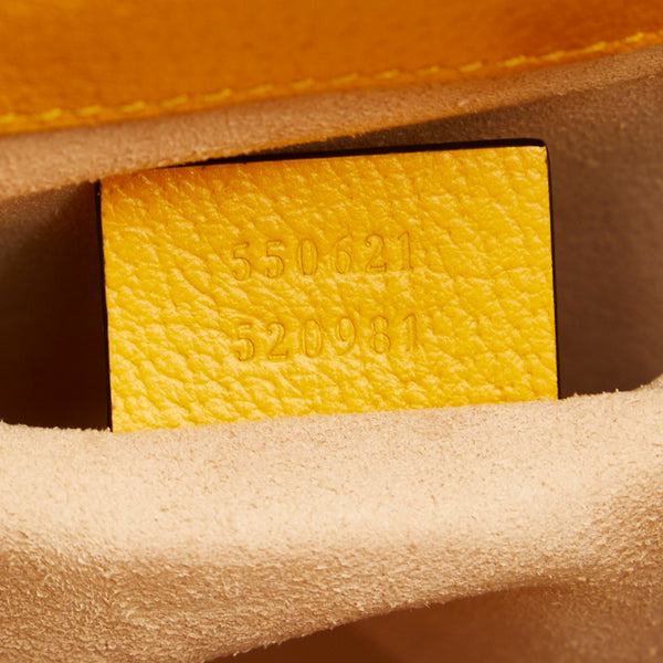 グッチ GGフローラ バケットバッグ ショルダーバッグ 2WAY 550621 イエロー ベージュ マルチカラー PVC レザー レディース GUCCI 【中古】