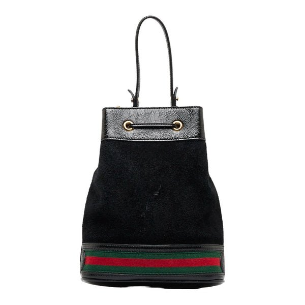 グッチ オフィディア バケットバッグ ショルダーバッグ 2WAY 550621 ブラック スウェード パテントレザー レディース GUCCI 【中古】