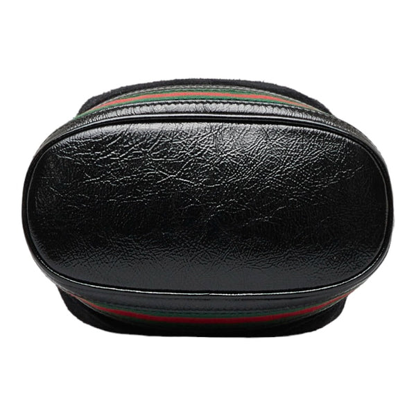 グッチ オフィディア バケットバッグ ショルダーバッグ 2WAY 550621 ブラック スウェード パテントレザー レディース GUCCI 【中古】