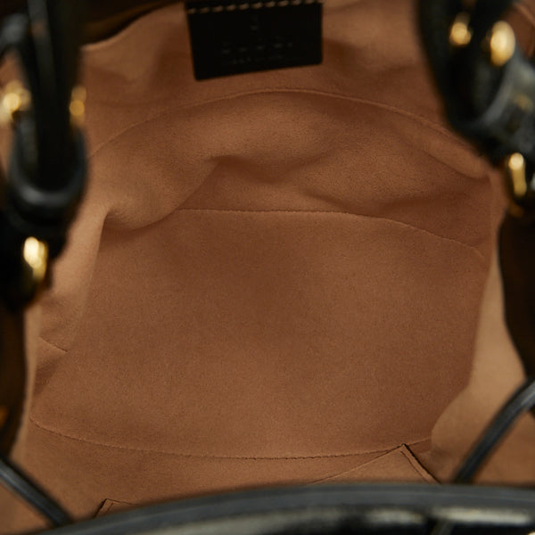 グッチ オフィディア バケットバッグ ショルダーバッグ 2WAY 550621 ブラック スウェード パテントレザー レディース GUCCI 【中古】