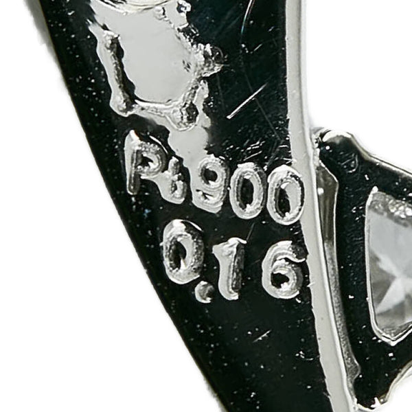 Pt900 プラチナ ダイヤ0.32ct 星の砂 ピアス レディース 【中古】