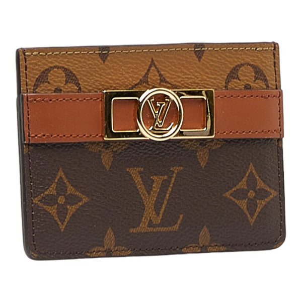 ルイ ヴィトン モノグラム ポルト カルト ドーフィーヌ カードケース M80594 ブラウン ブラック PVC レザー レディース LOUIS VUITTON 【中古】