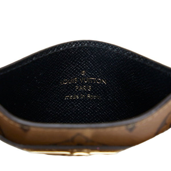 ルイ ヴィトン モノグラム ポルト カルト ドーフィーヌ カードケース M80594 ブラウン ブラック PVC レザー レディース LOUIS VUITTON 【中古】