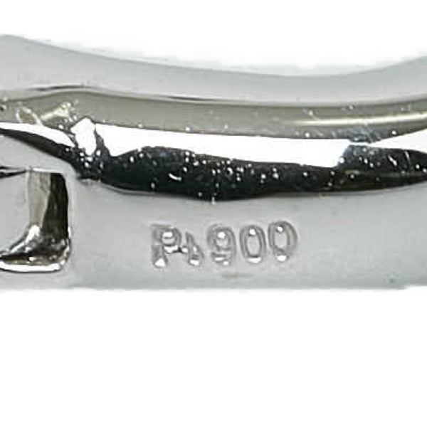 Pt900 プラチナ ダイヤ0.22ct フープ ピアス レディース 【中古】