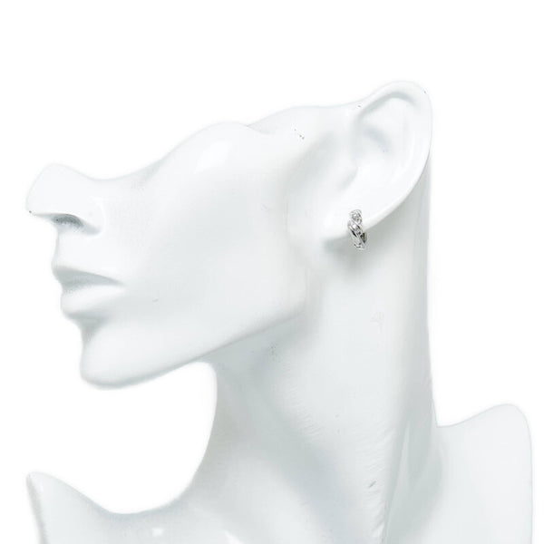 Pt900 プラチナ ダイヤ0.22ct フープ ピアス レディース 【中古】