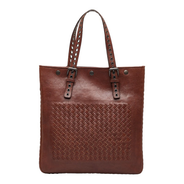 ボッテガヴェネタ イントレチャート トートバッグ ショルダーバッグ ブラウン レザー レディース BOTTEGAVENETA 【中古】
