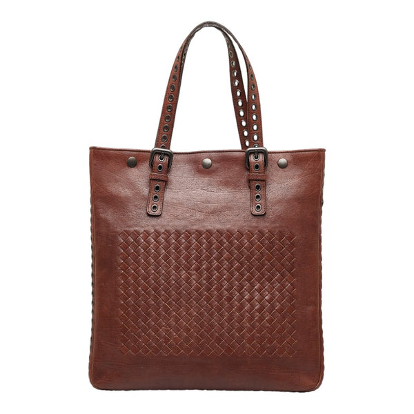ボッテガヴェネタ イントレチャート トートバッグ ショルダーバッグ ブラウン レザー レディース BOTTEGAVENETA 【中古】