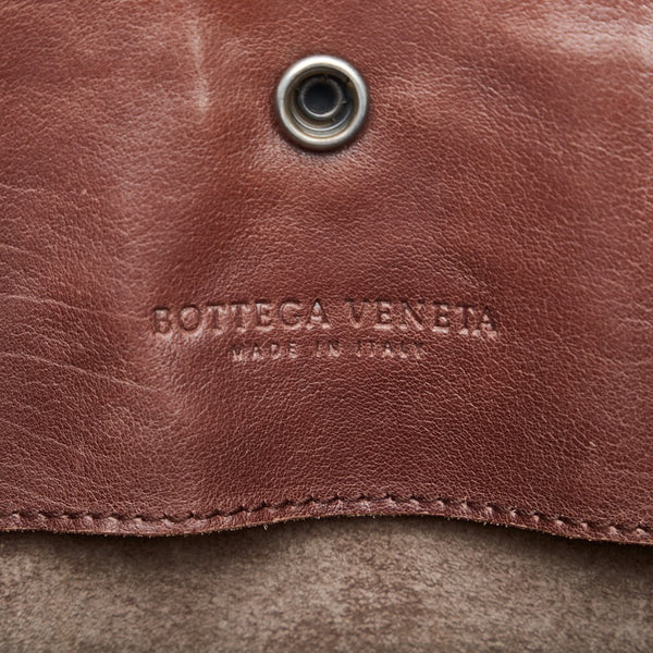 ボッテガヴェネタ イントレチャート トートバッグ ショルダーバッグ ブラウン レザー レディース BOTTEGAVENETA 【中古】