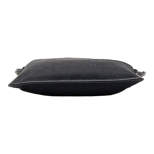 グッチ GGキャンバス 斜め掛け ショルダーバッグ 002 1084 ブラック キャンバス レザー レディース GUCCI 【中古】