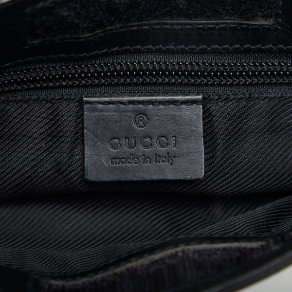 グッチ GGキャンバス 斜め掛け ショルダーバッグ 002 1084 ブラック キャンバス レザー レディース GUCCI 【中古】