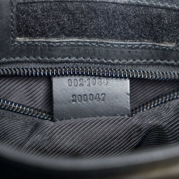 グッチ GGキャンバス 斜め掛け ショルダーバッグ 002 1084 ブラック キャンバス レザー レディース GUCCI 【中古】