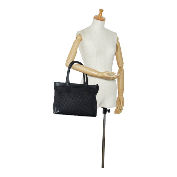 グッチ GGナイロン ハンドバッグ トートバッグ 152284 ブラック ナイロン レザー レディース GUCCI 【中古】