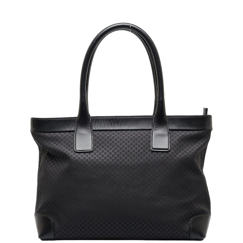 グッチ GGナイロン ハンドバッグ トートバッグ 152284 ブラック ナイロン レザー レディース GUCCI 【中古】